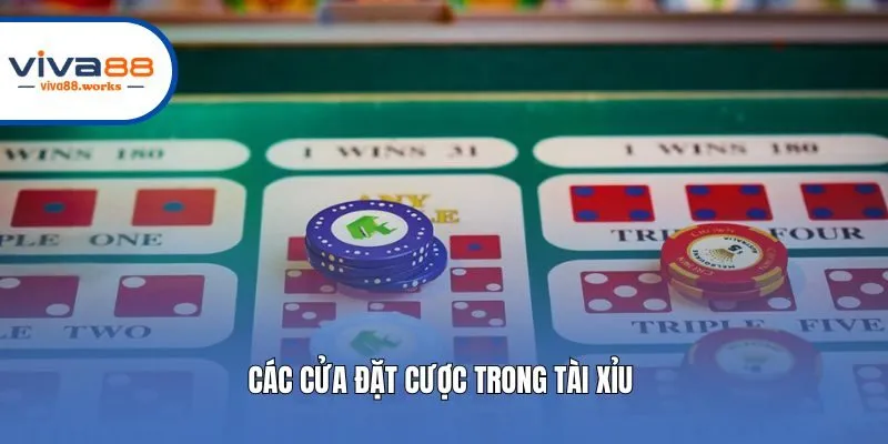 Các cửa đặt cược trong tài xỉu 